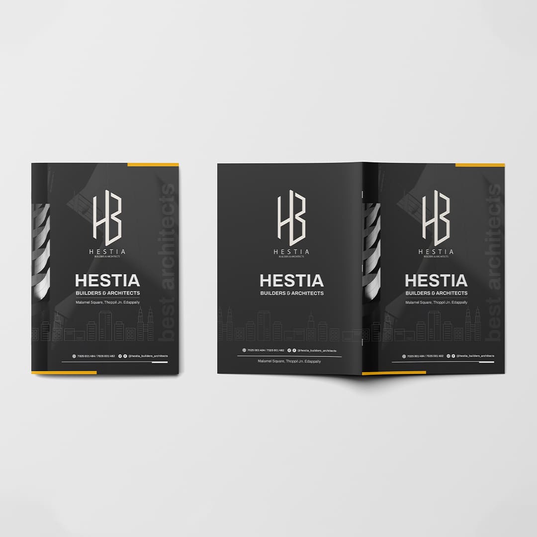 Professional architectural company profile brochure design for builders architects and construction businesses