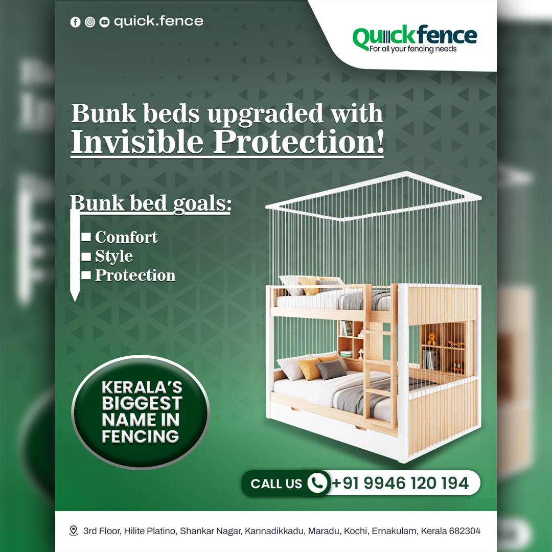 Bunk Bed Fencing Protection Solution Advertisement Design Created by Click You Design
