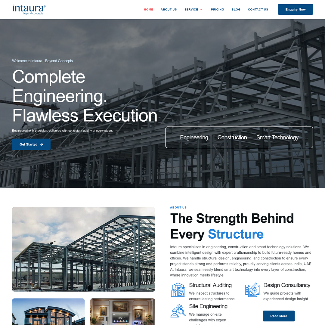 Engineering and Construction Company Website Design and Development by Click You Design