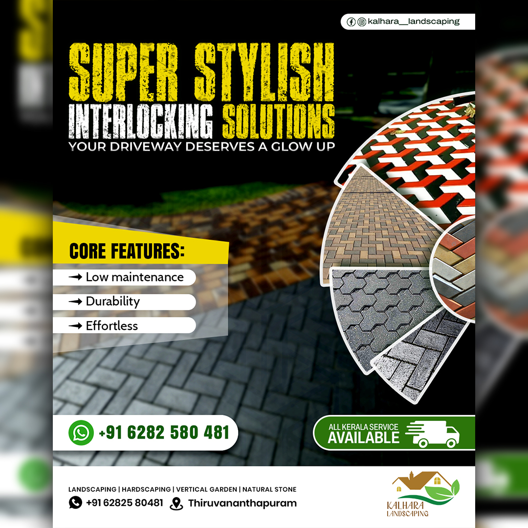 Interlocking Driveway Advertisement Design Created by Click You Design Kerala