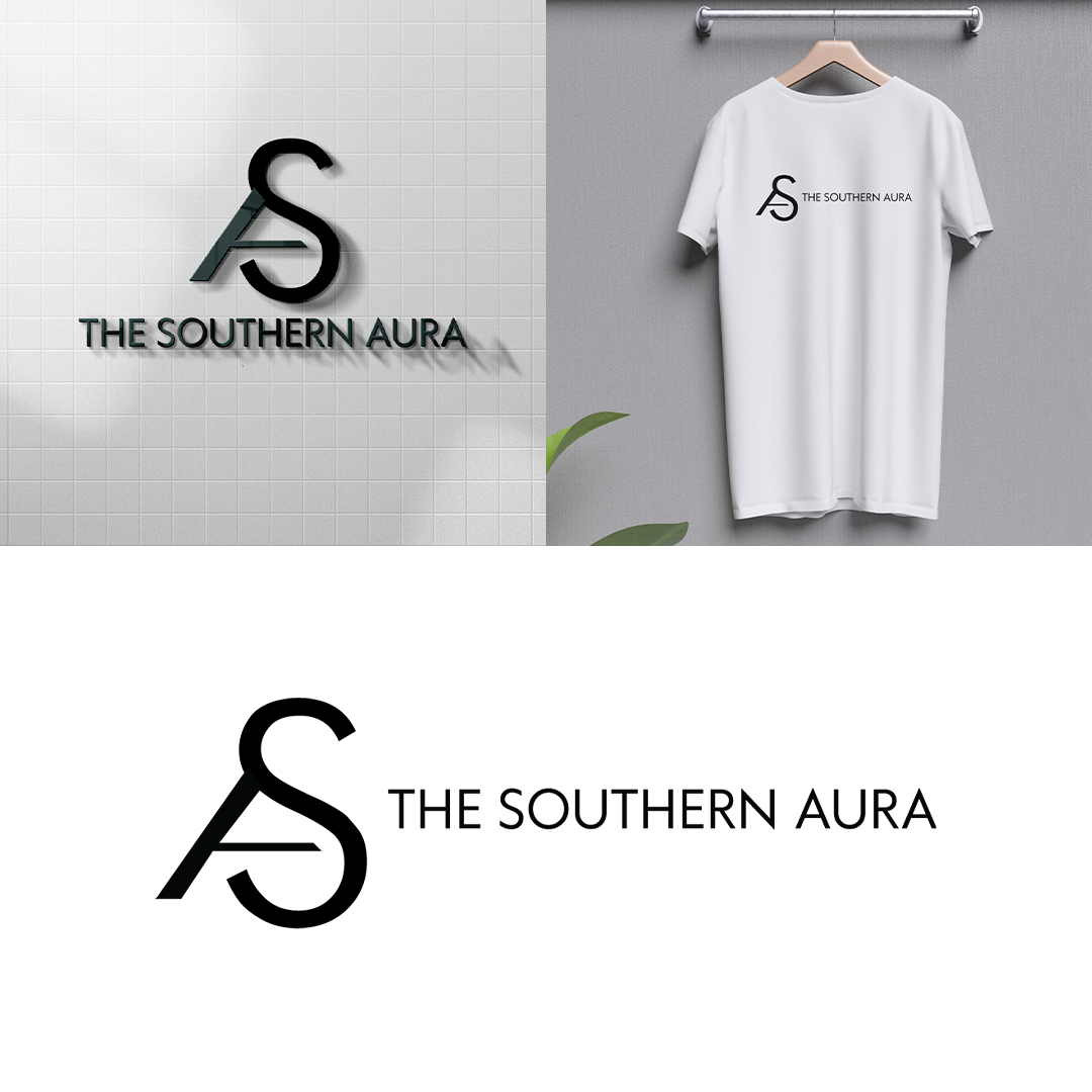 Custom logo design and brand identity design created by ClickYouDesign for The Southern Aura