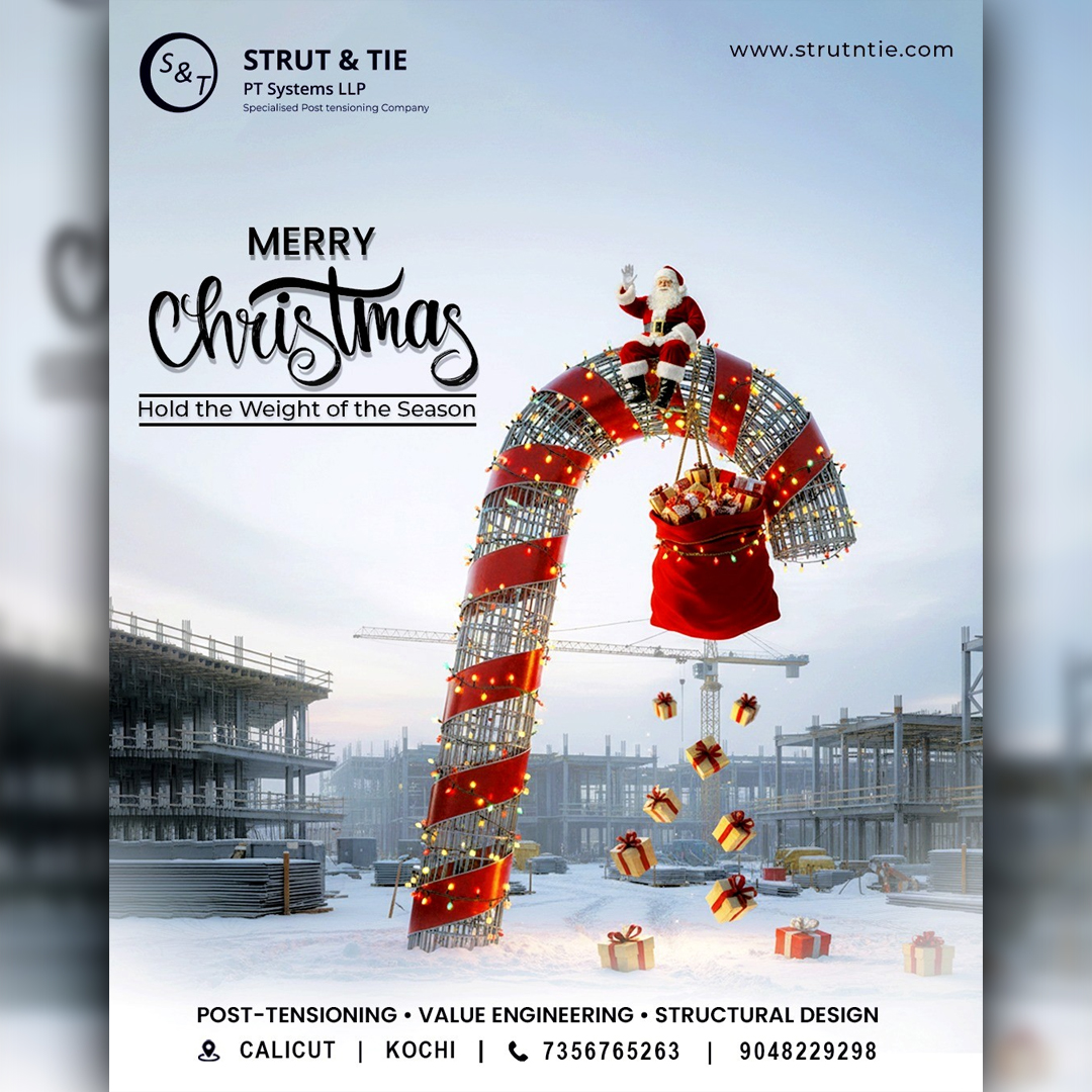 Christmas Social Media Poster Design for Structural Engineering Company Created by Click You Design